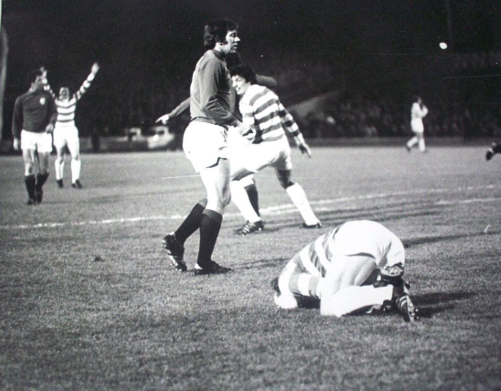 John Greig break Bob Lennox's leg 