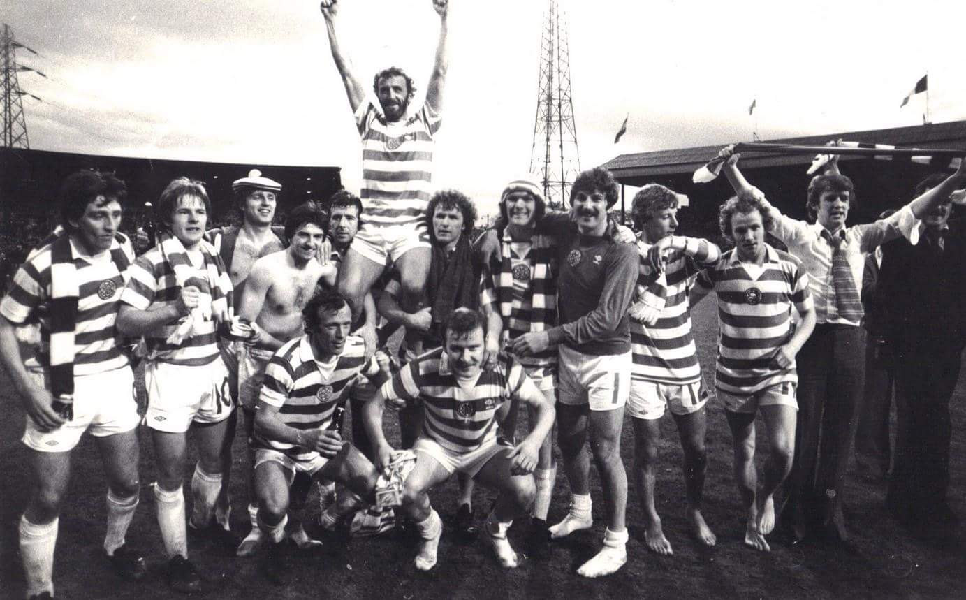Celtic celebrations after 1979 title win 