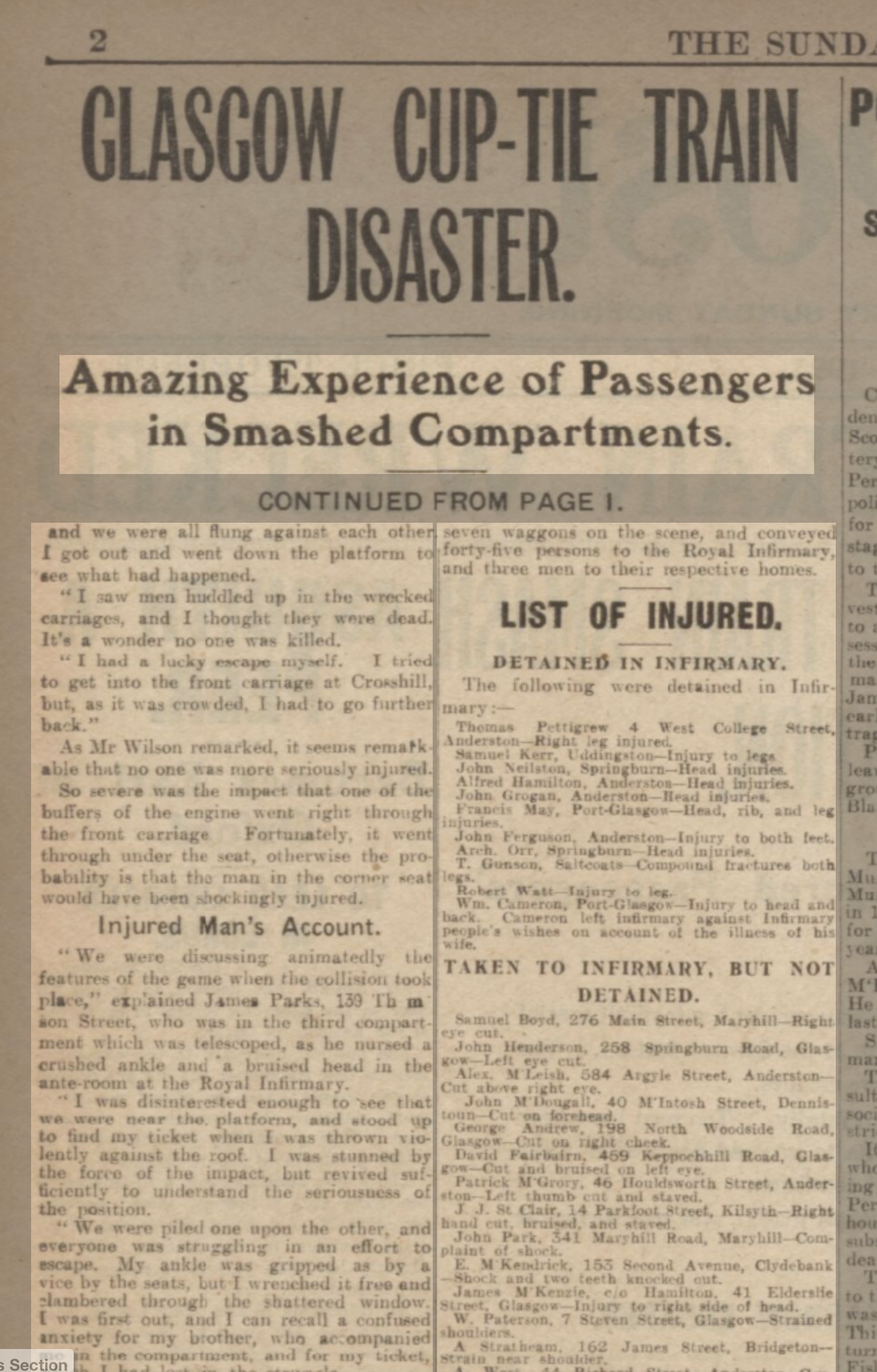 Glasgow Cup Tie Train Disaster