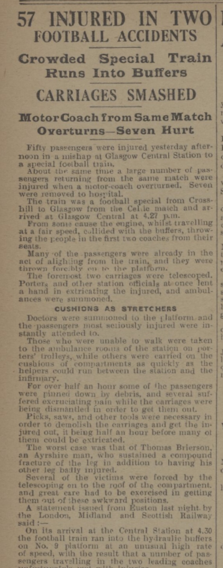 Glasgow Cup Tie Train Disaster.