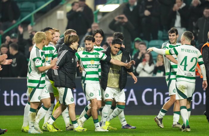 Nicolas Kuhn pushed forward to celebrate