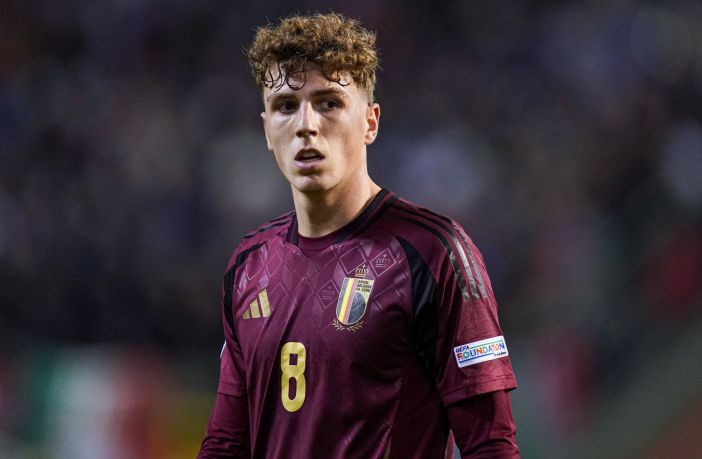 Arne Engels in action for Belgium