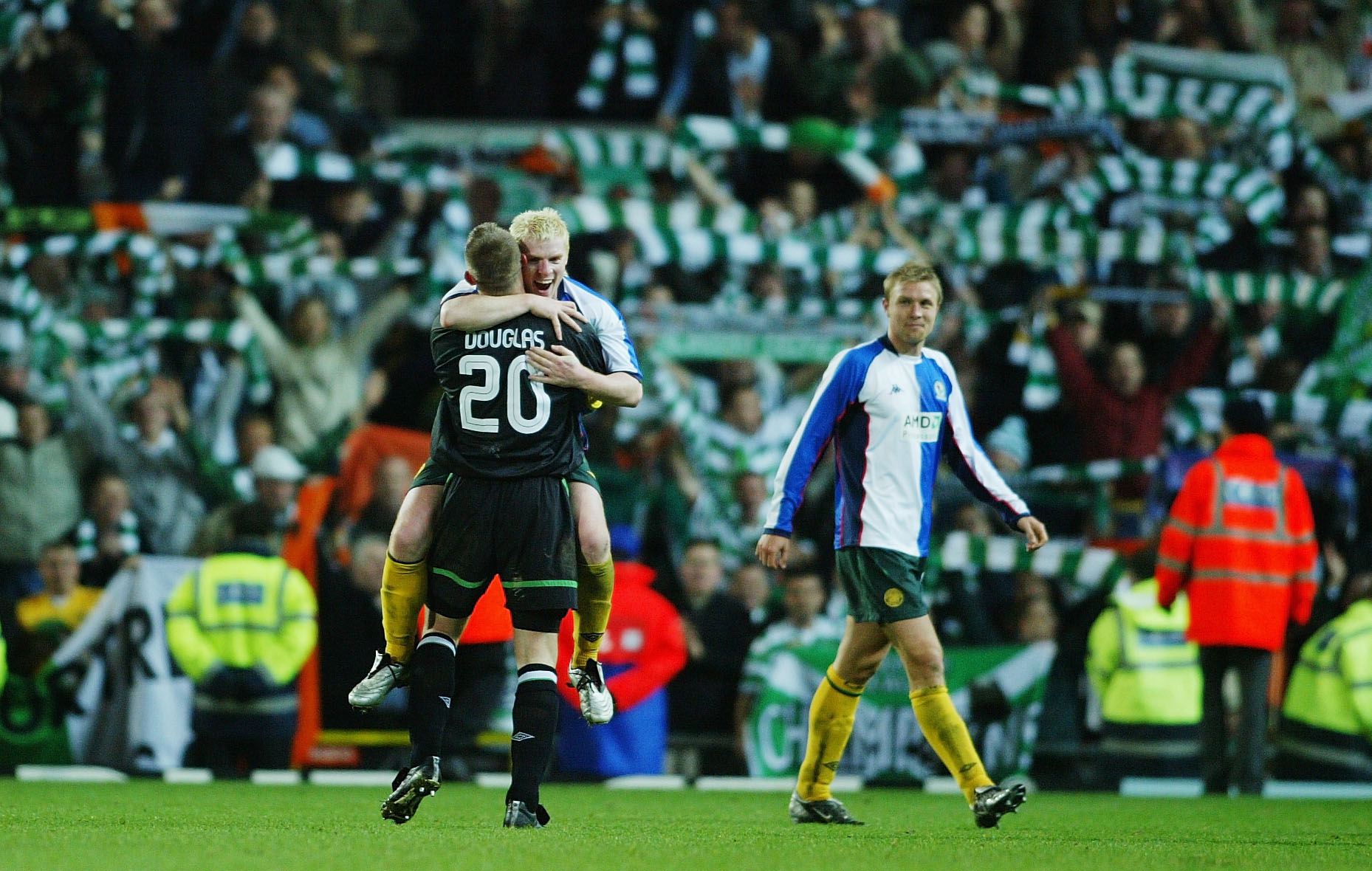 Neil Lennon and Rab Douglas 