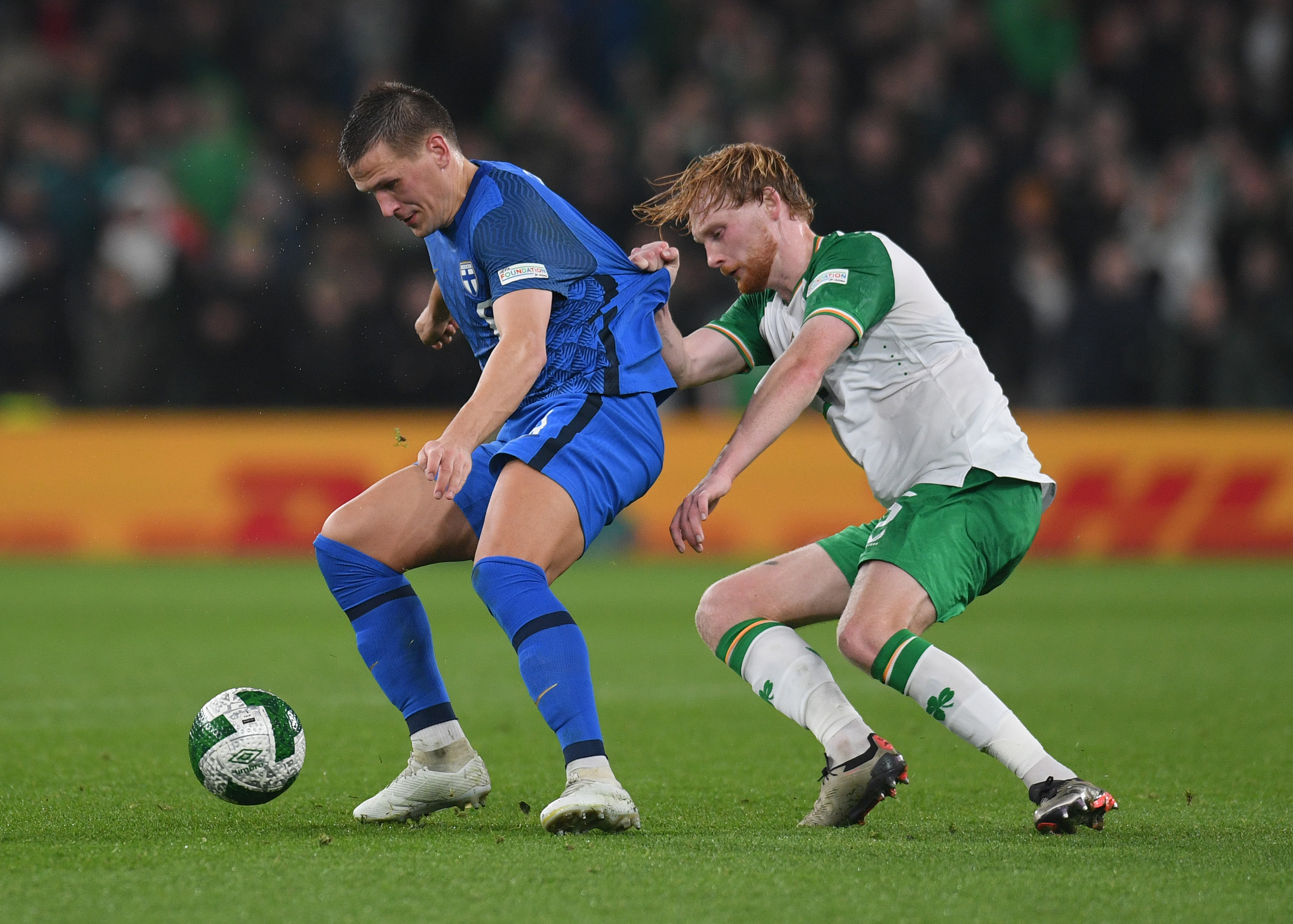 Liam Scales in action for Ireland 