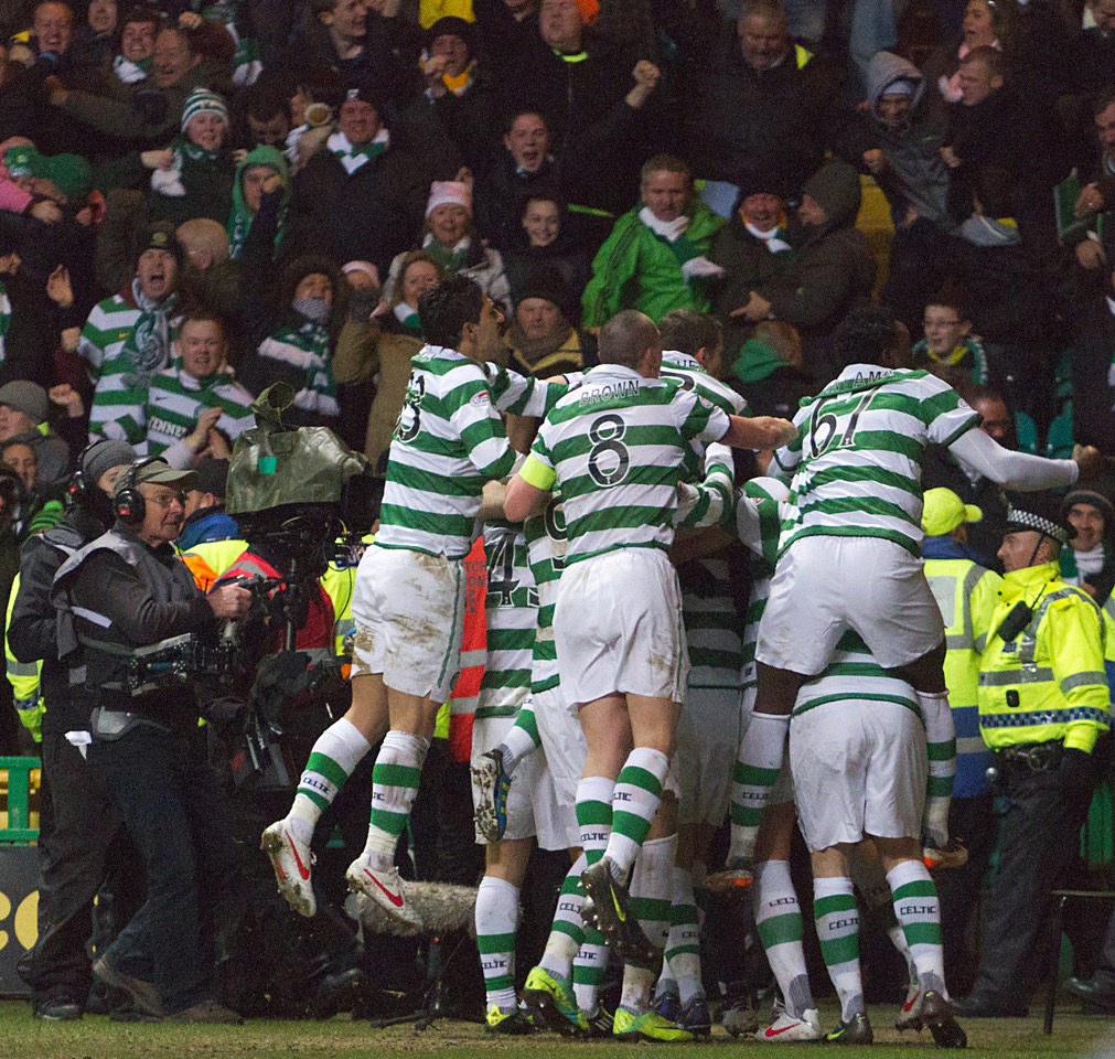 Joe Ledley celebrates