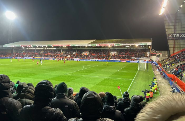 Our view from the Celtic end