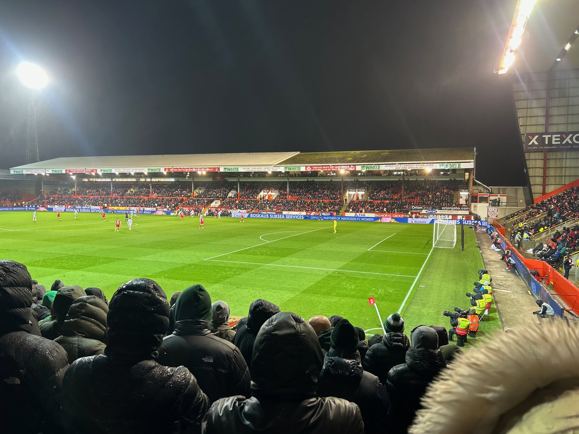 Our view from the Celtic end