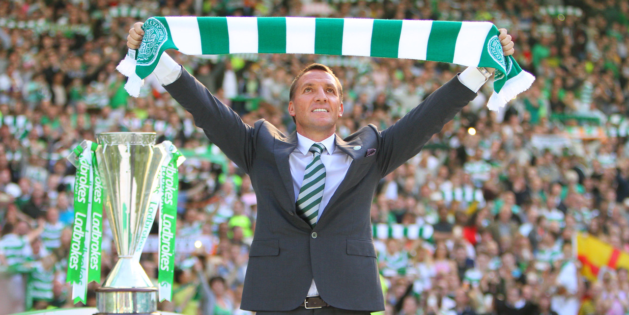Brendan Rodgers arrives at Celtic