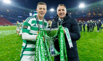 Callum McGregor and Brendan Rodgers