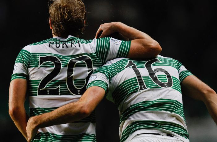 Teemu Pukki celebrates