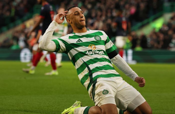 Adam Idah celebrates