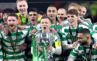 Calllum McGregor with the cup