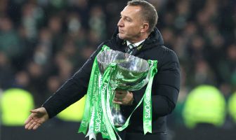 Brendan Rodgers with the cup