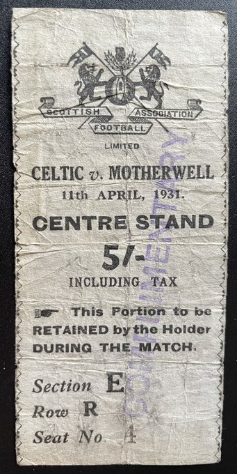 1931 Scottish Cup Final ticket