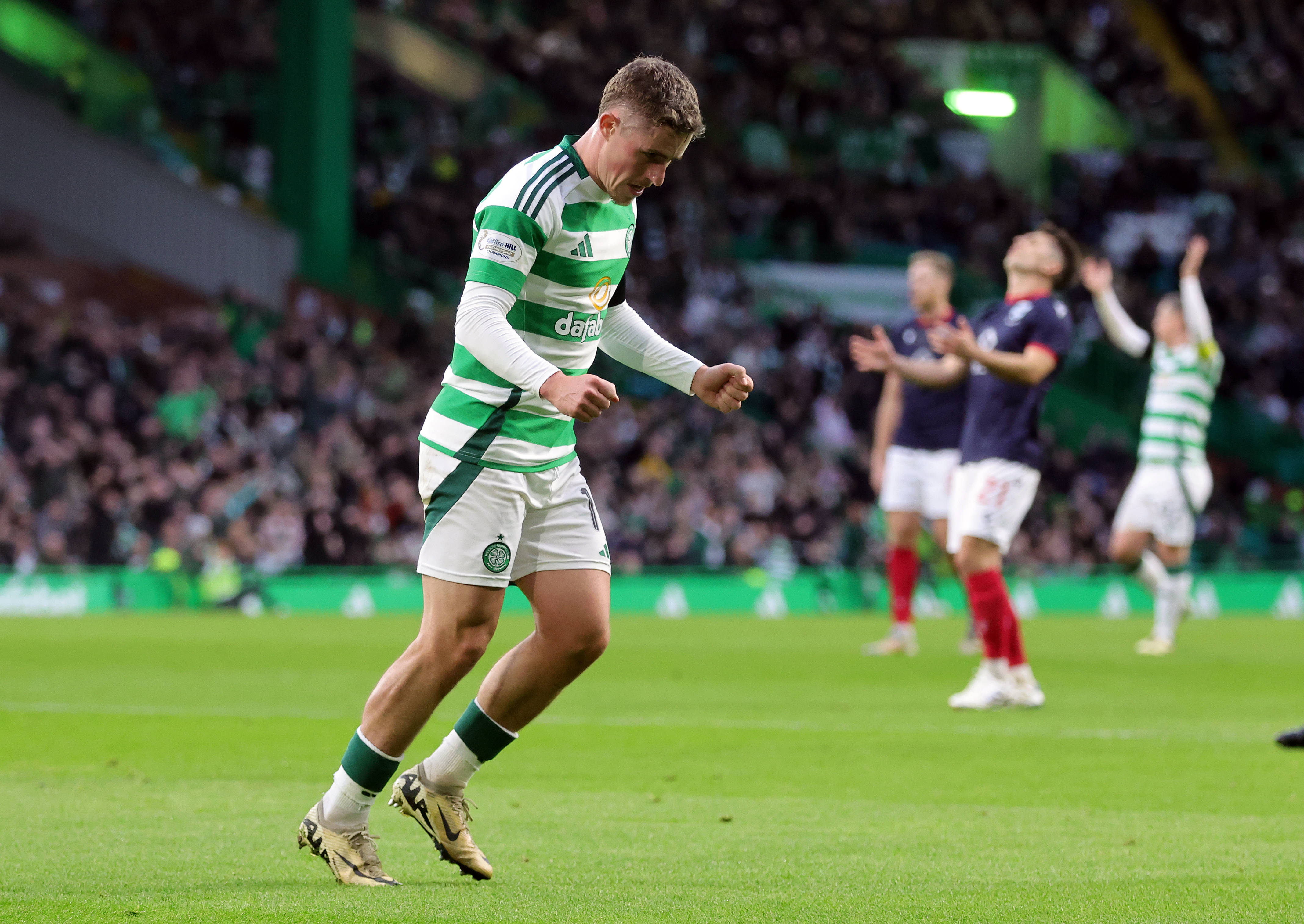 Luke McCowan celebrates