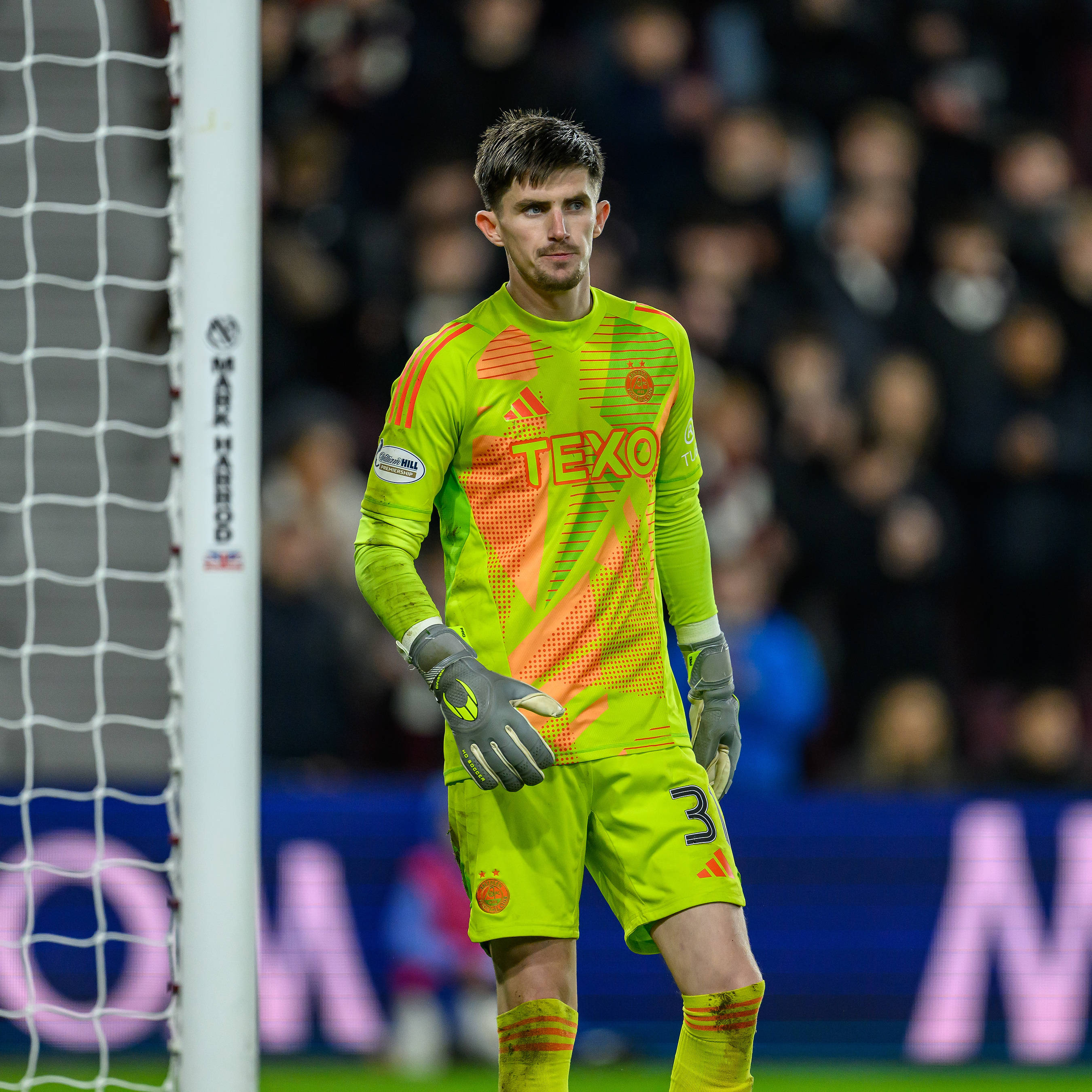 Ross Doohan in action at Tynecastle 