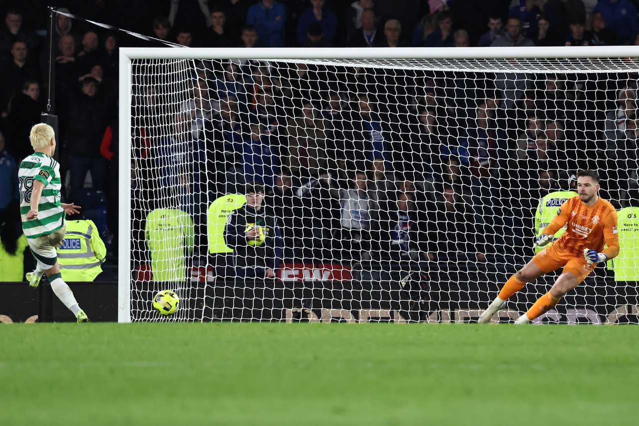 Daizen Maeda scores to win the cup