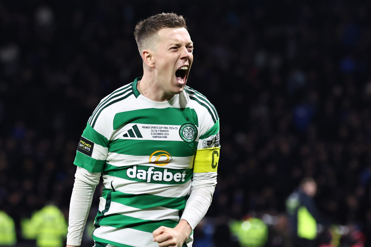 Callum McGregor celebrates