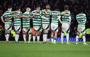 Celtic players at the penalties