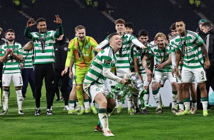 Callum McGregor with the cup