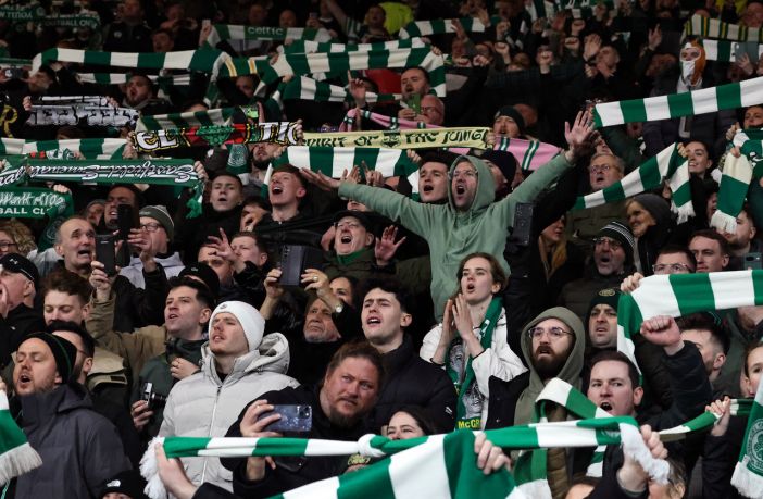 Celtic supporters singing YNWA