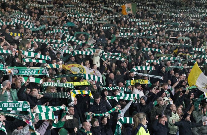 Celtic supporters singing YNWA