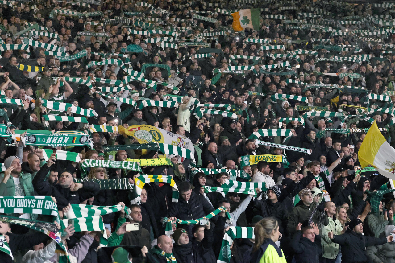 Celtic supporters singing YNWA