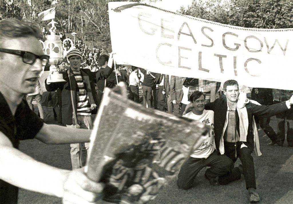Celtic supporters in Lisbon