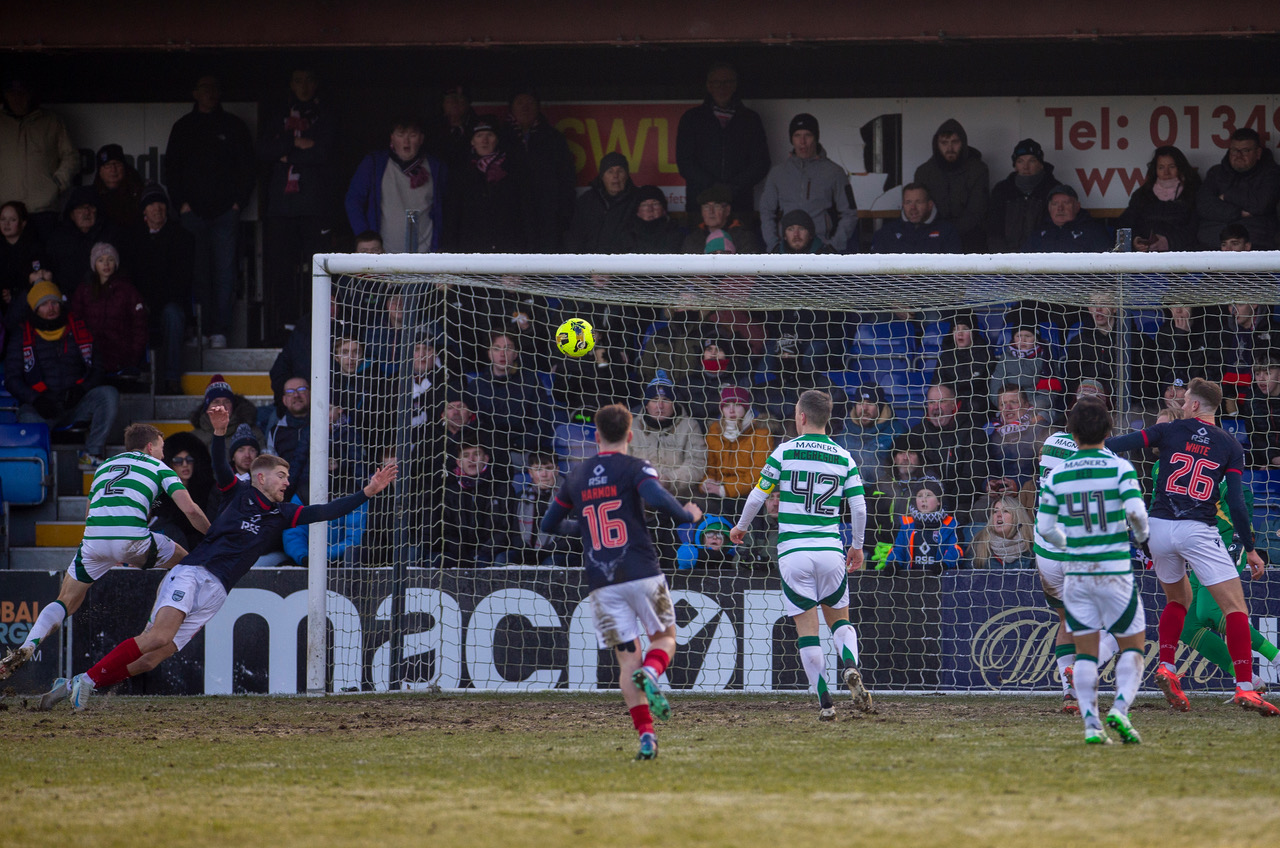 Alistair Johnston concedes the penalty 