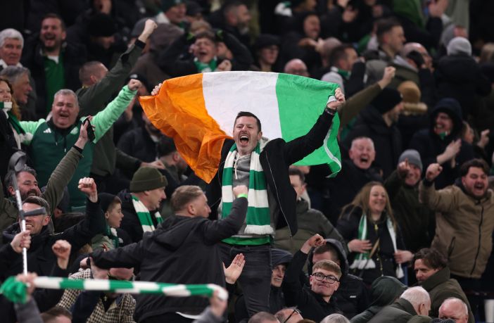 Celtic fans celebrate