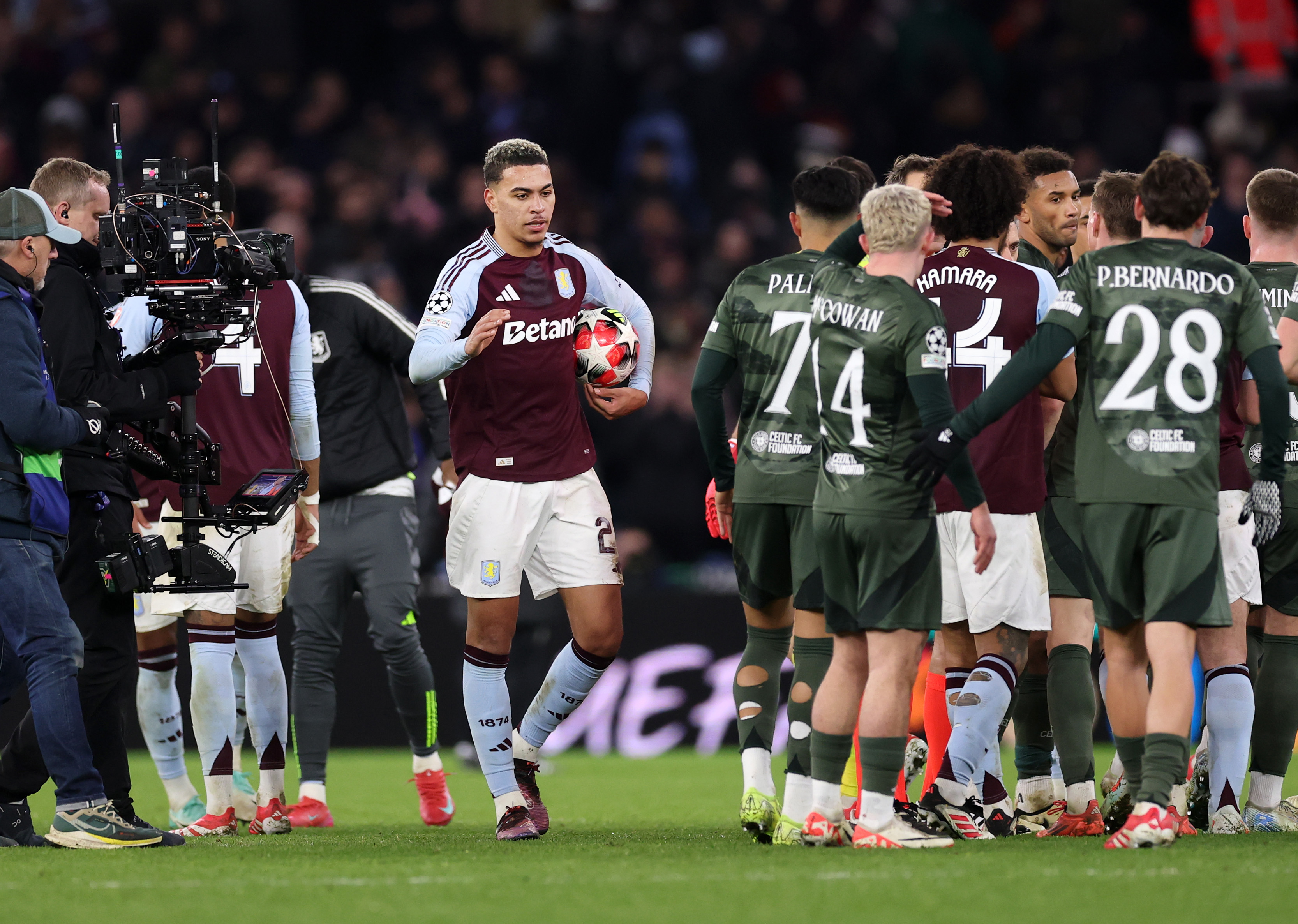 Morgan Rogers with the match ball