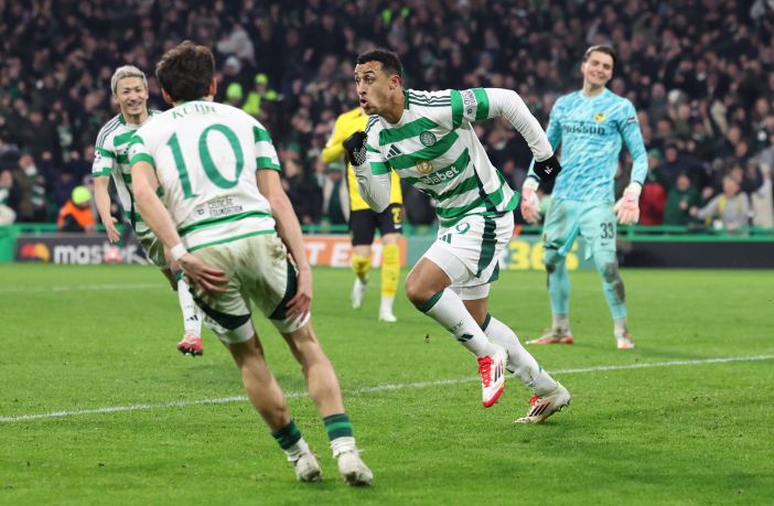 Adam Idah celebrates