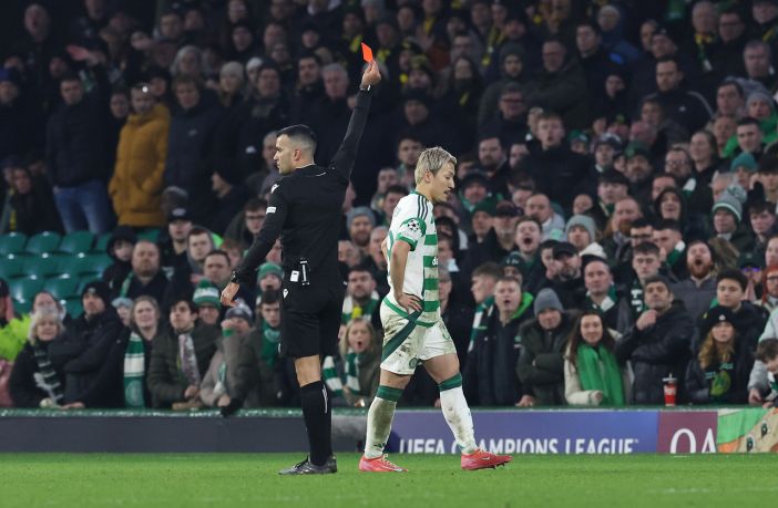 Daizen Maeda is sent off