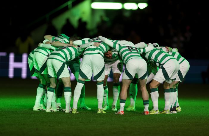 The Celtic Huddle versus Dundee Utd