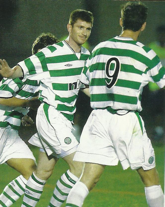 Tommy Johnston celebrates 