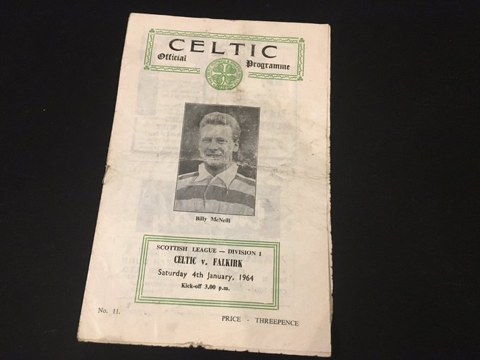 Celtic 7 Falkirk 0 - 4 January 1964