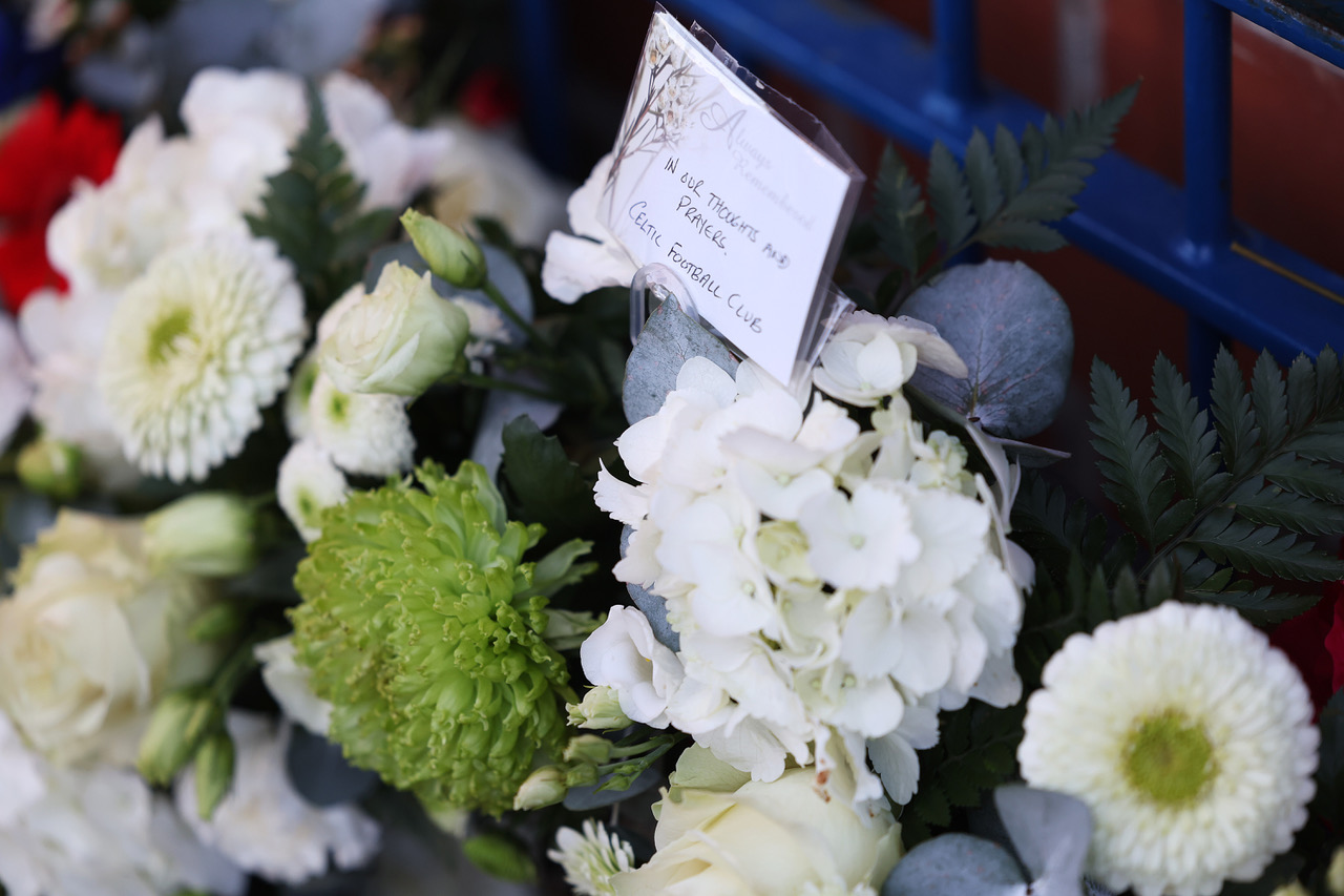 Celtic's wreath at Ibrox
