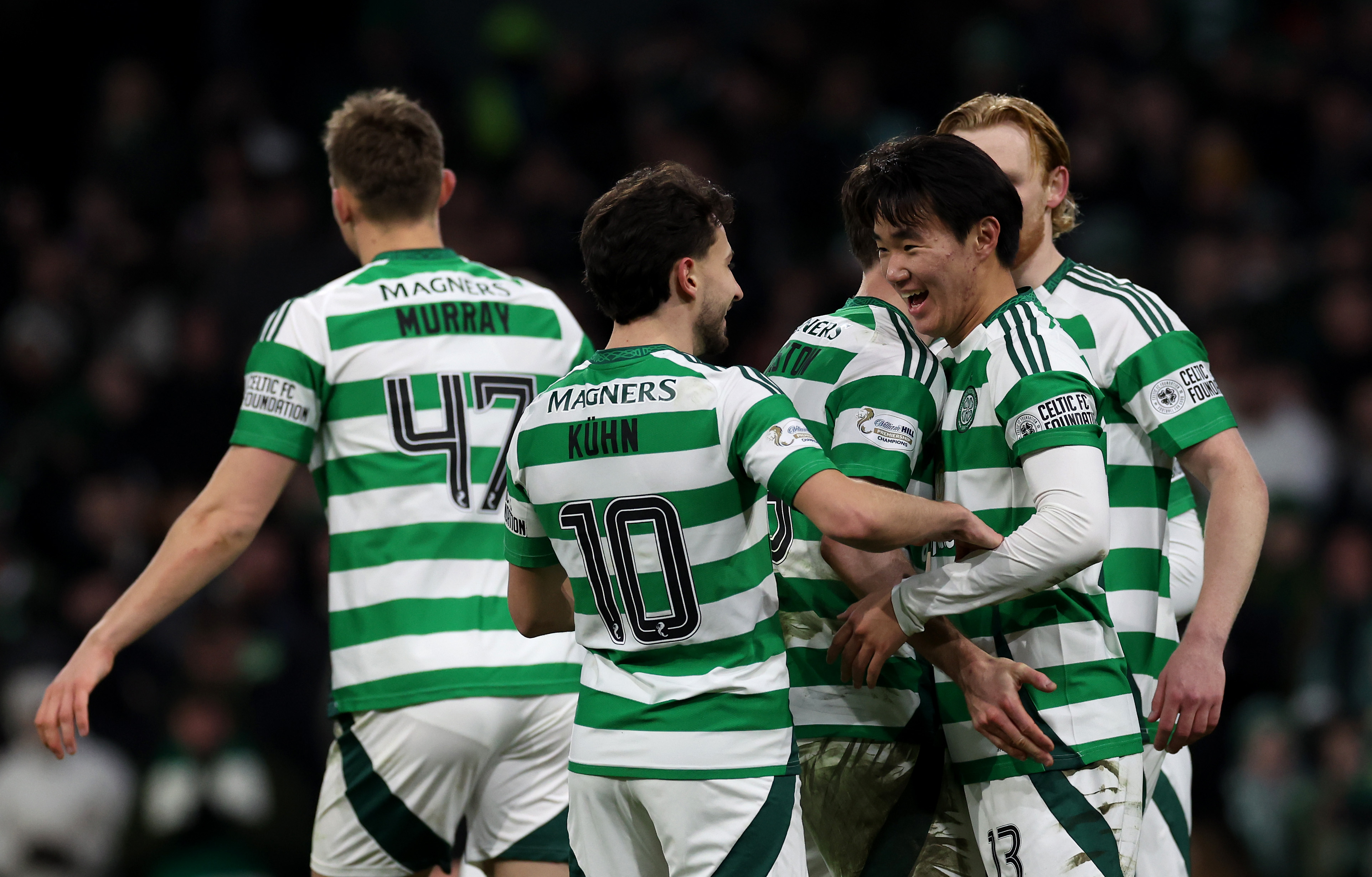 Yang Hyun-Jun of Celtic celebrates