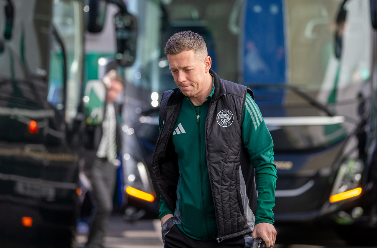 Callum McGregor arrives at Easter Road