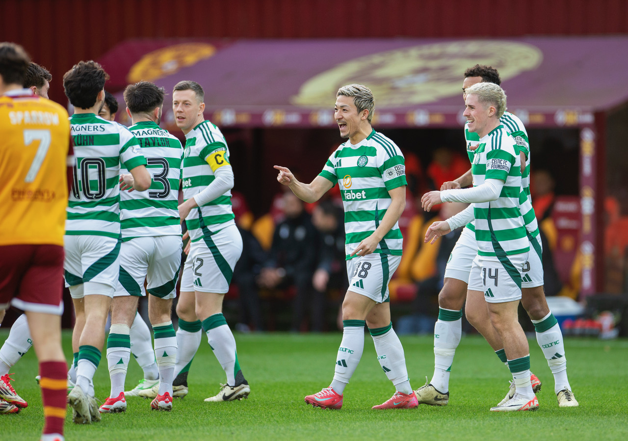 Daizen Maeda celebrates. 