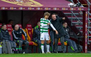 Jota with Brendan Rodgers