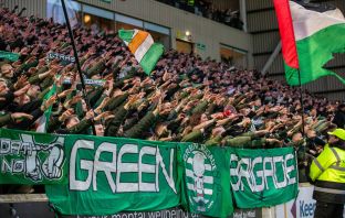 Celtic supporters at For Park.