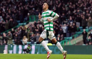 Adam Idah of Celtic celebrates