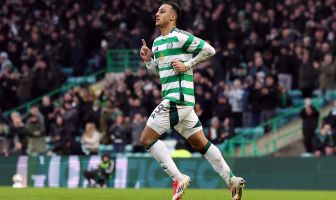 Adam Idah of Celtic celebrates