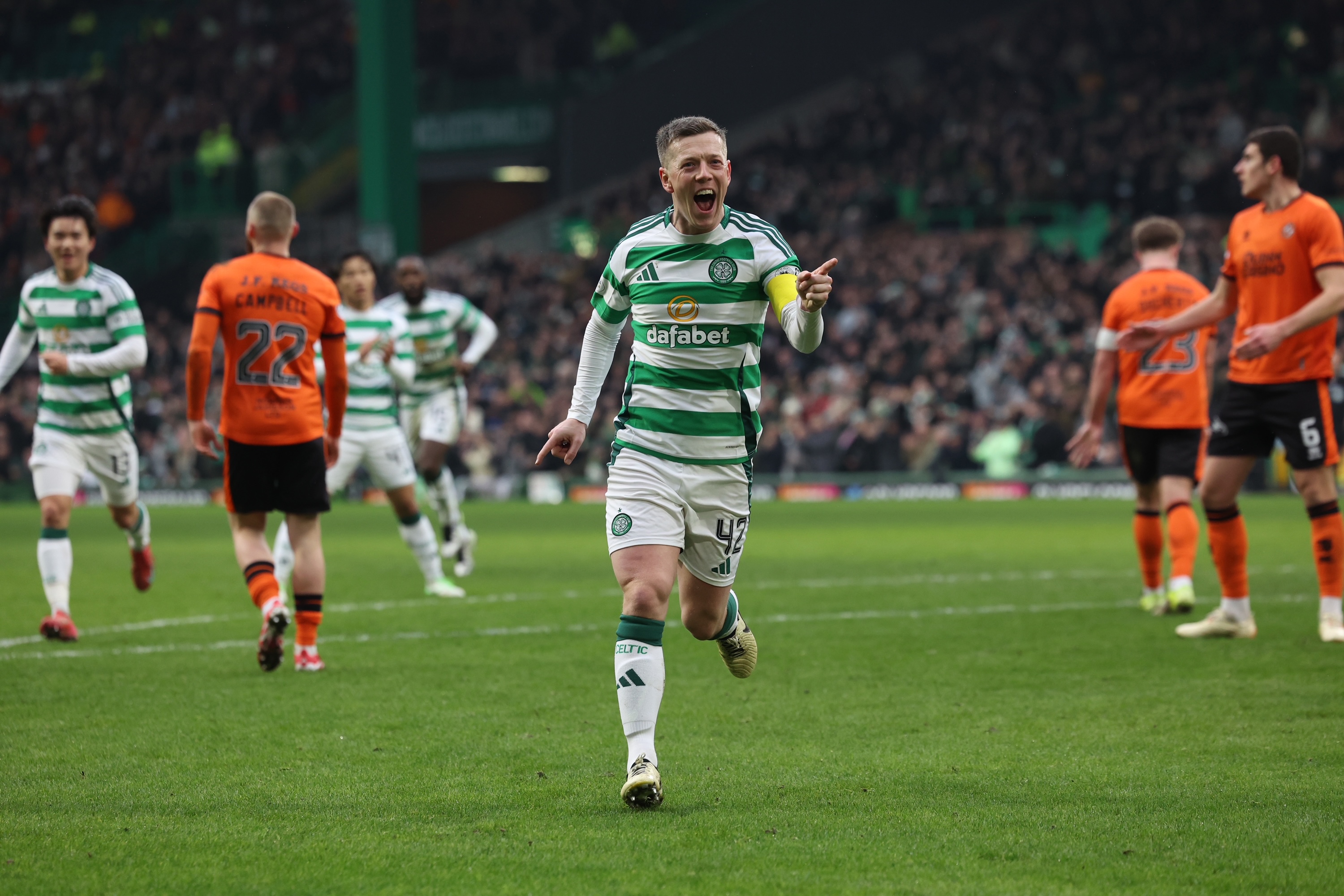 Callum McGregor celebrates