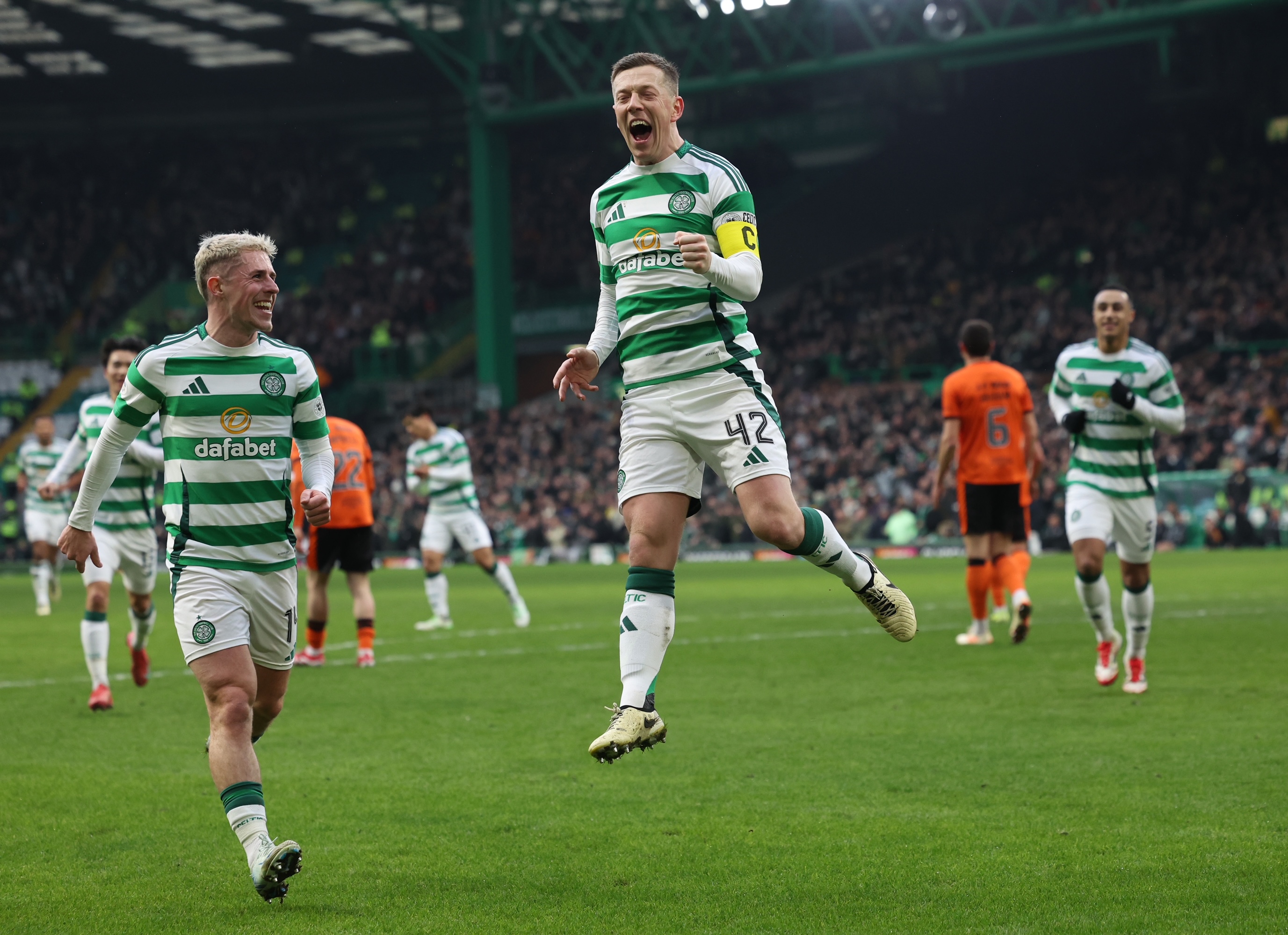 Callum McGregor celebrates