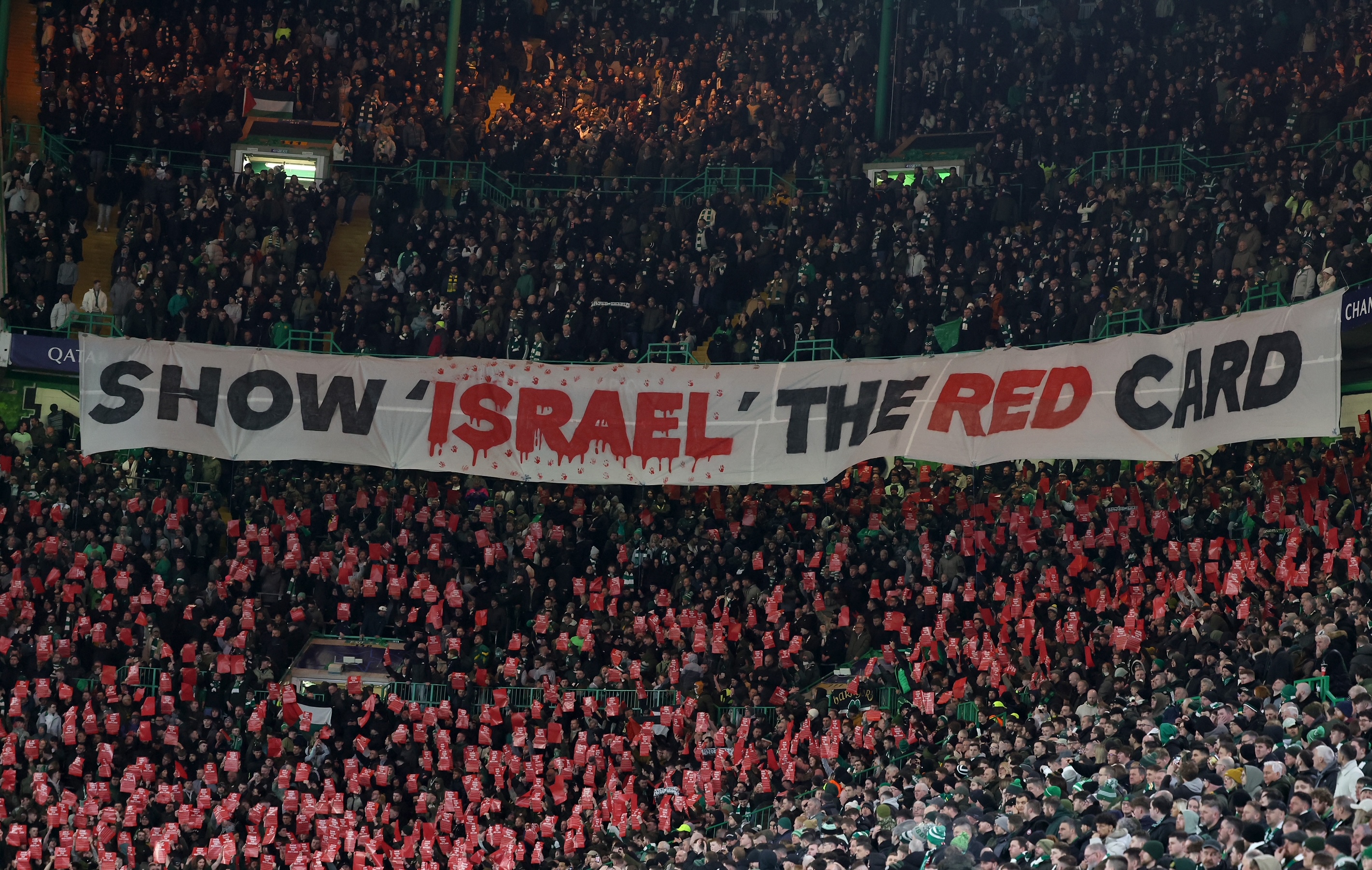 Show Israel The Red Card banner