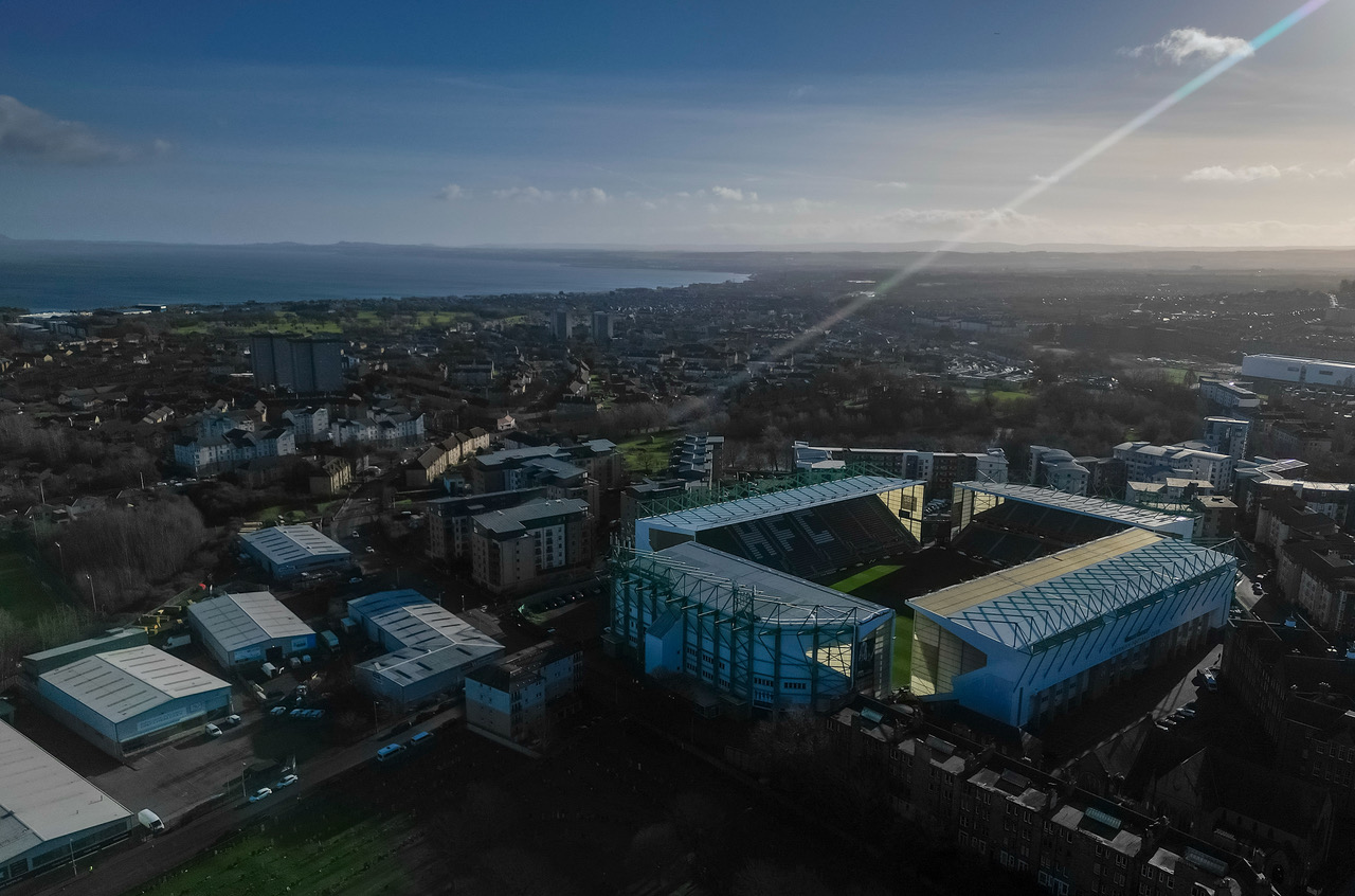 Easter Road from above.