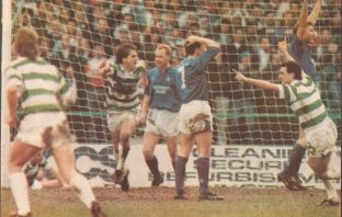 Tommy Coyne scores
