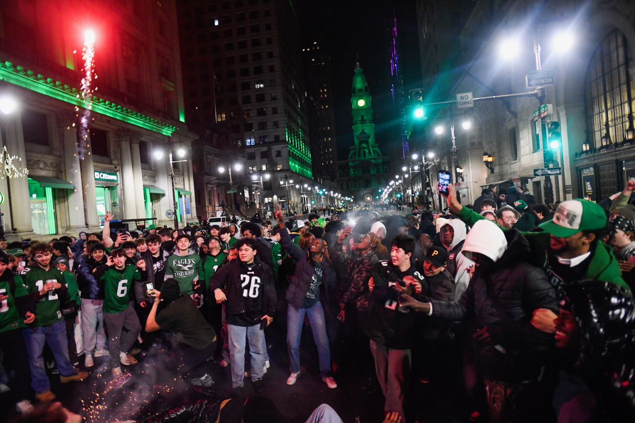 Philadelphia Eagles fans celebrate